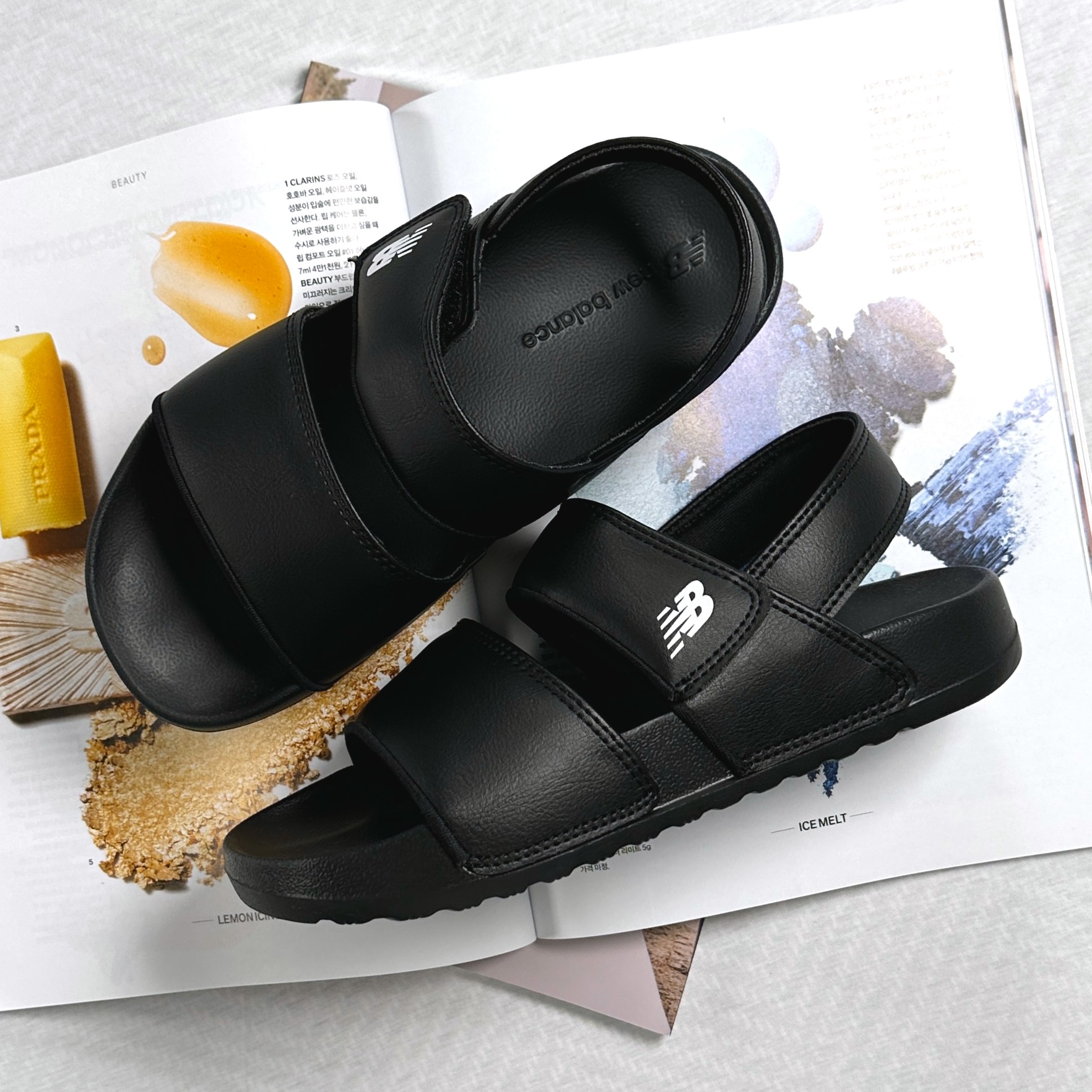 뉴발란스 샌들 SD3601BK2 엔클레이 찍찍이 스트랩 여름 발편한 신발 블랙