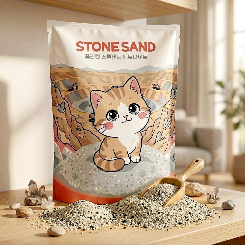 퓨리펫 스톤샌드 벤토나이트 먼지없는 고양이모래 6kg X 3개 18kg - 상세 이미지 3