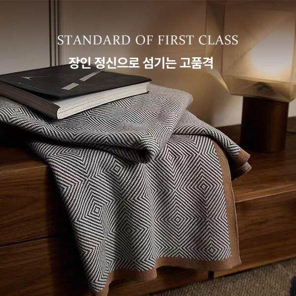 그레이 블랭킷 소파 낮잠이불 캠핑 담요 휴대용 그레이애프리콧 80x110cm - 상세 이미지 2