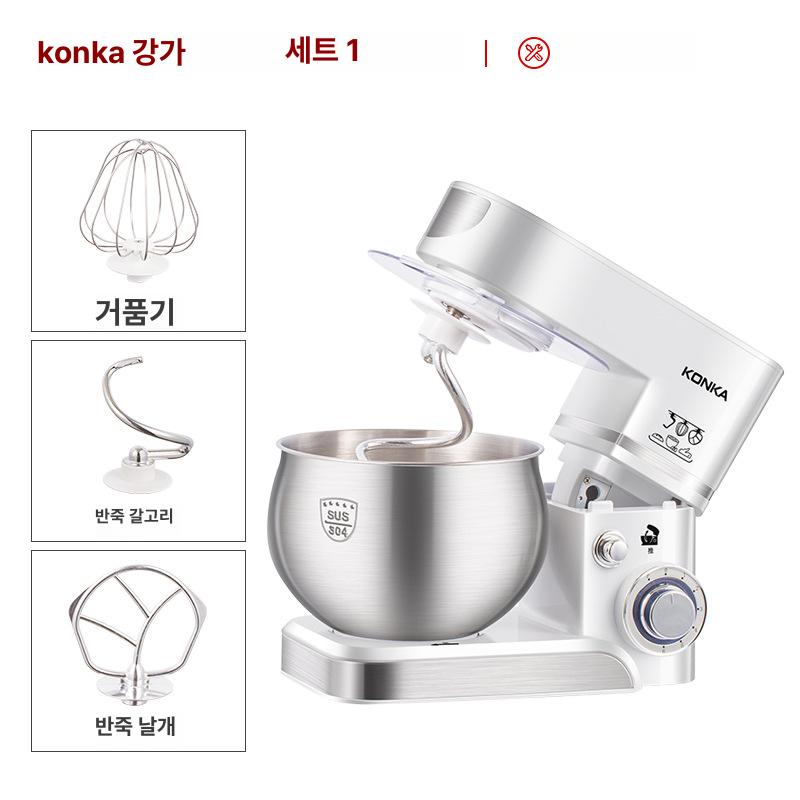 가정용반죽기 제빵 빵 반죽 휘핑 거품 스탠드 믹서 밀가루 제과제빵 5L 대용량 스텐볼 SC-205A 블랙 미국 표준 110V 해외용 KM-993 [5L] 스크레이퍼 포함 (대량 이미지 8