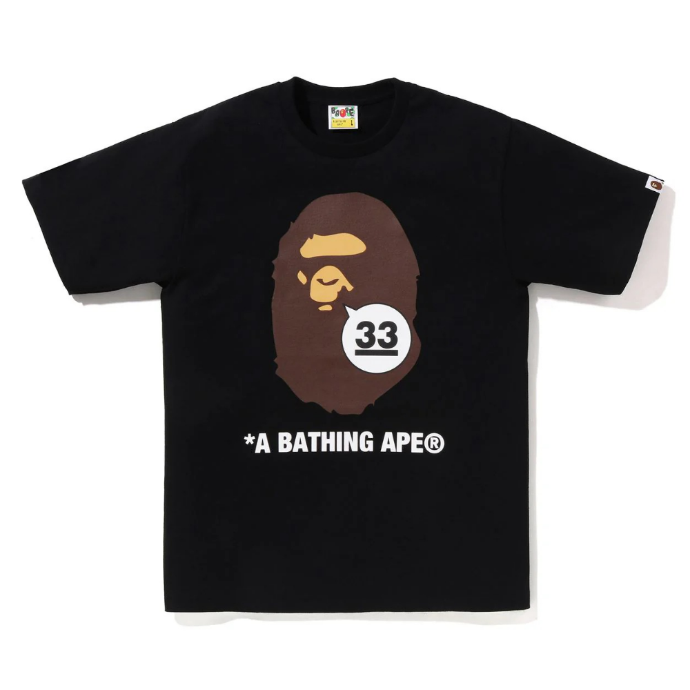 베이프 반팔티 A BATHING APE 33RD ANNIV. APE HEAD TEE 1M20-110-014 - 상품 이미지