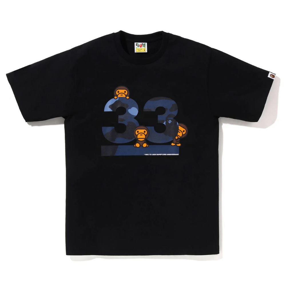 베이프 반팔티 A BATHING APE 33RD ANNIV. BABY MILO TEE 2M20-110-006 - 상품 이미지