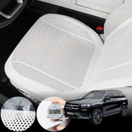 자체제작 벤츠 GLS500 X167 (M278) 차량용 모템 사계절 통풍 시트 커버 풀세트 화이트 1세트