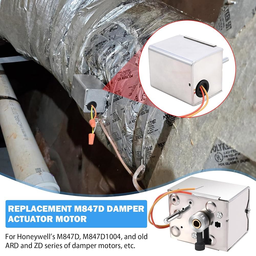 하니웰 M847D M847D1004 M847D1012 구형 ARD 및 ZD 시리즈 HVAC 존의 댐퍼 모터 액추에이터 교체 범용 스프링 리턴 2와이어 일반 개폐, 24VAC - 상세 이미지 2