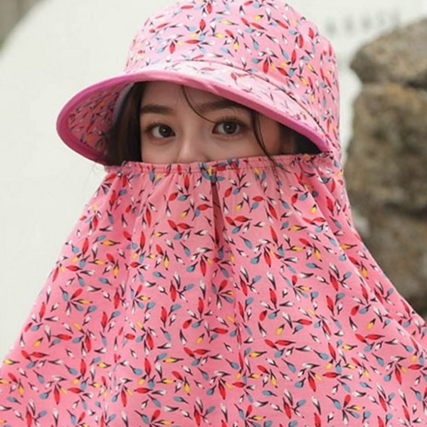 농작업 여성 자외선 차단 모자 햇빛 얼굴 가리개 모자 목보호 - 상품 이미지