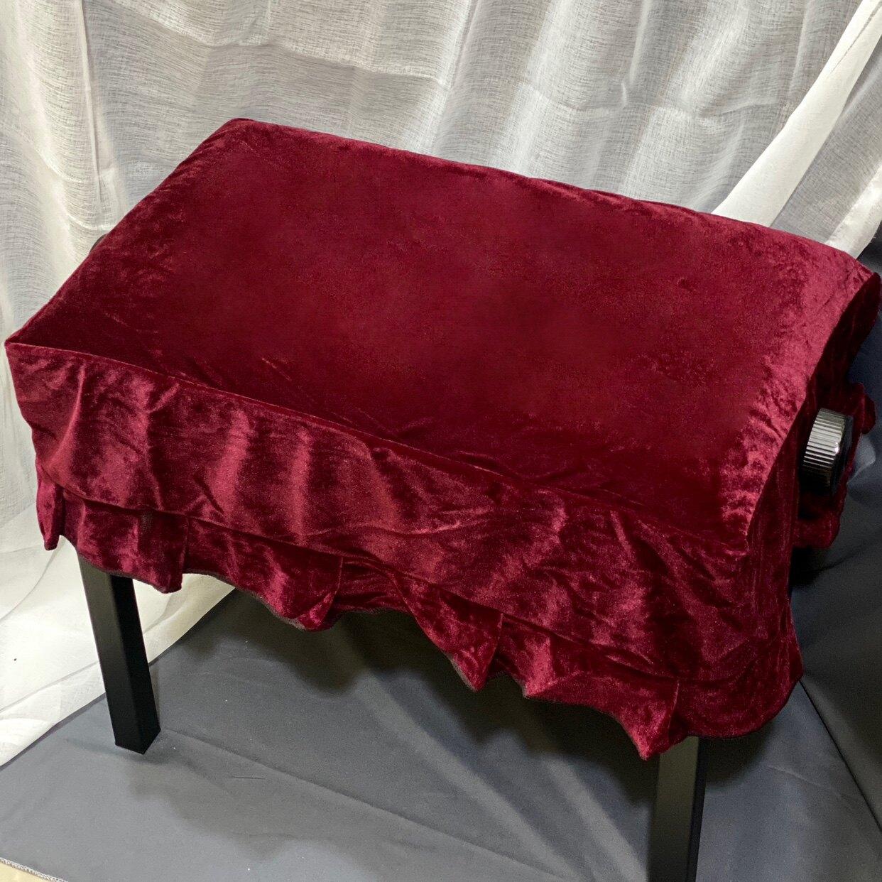 블랙 피아노 의자 스툴 벤치 프릴 고급 커버 덮개 학원 다크블랙 싱글 벤치 (40x60cm) - 상세 이미지 3