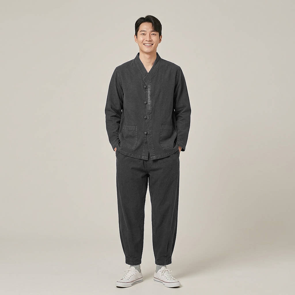 봄 가을 생활한복 저고리 바지 세트 달꽃문자수 남녀공용 면 100% 가격 비교 sususu 봄 가을 생활한복 저고리 바지 세트 달꽃문자수 남녀공용 면 100%