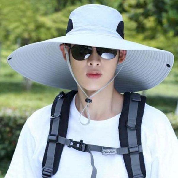 와이드챙 남성 벙거지 모자 버킷 남성 여름 모자 폴리에스터 - 상품 이미지