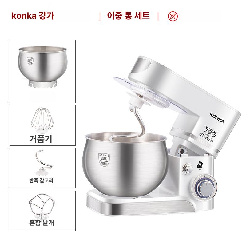 가정용반죽기 제빵 빵 반죽 휘핑 거품 스탠드 믹서 밀가루 제과제빵 5L 대용량 스텐볼 SC-205A 블랙 미국 표준 110V 해외용 KM-993 [5L] 스크레이퍼 포함 (대량 이미지 6