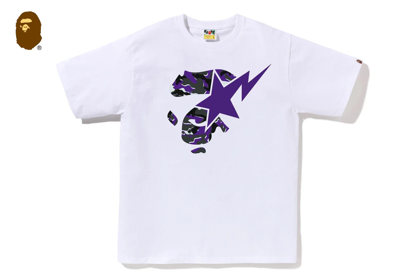 베이프 반팔티 GLITCH WOODLAND CAMO APE FACE STA TEE 1M30-110-033 - 상세 이미지 2
