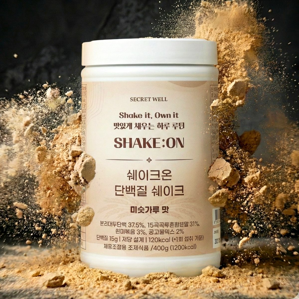 쉐이크온 저당 다이어트 쉐이크 단백질 한끼 식사대용 미숫가루맛 400g - 상품 이미지