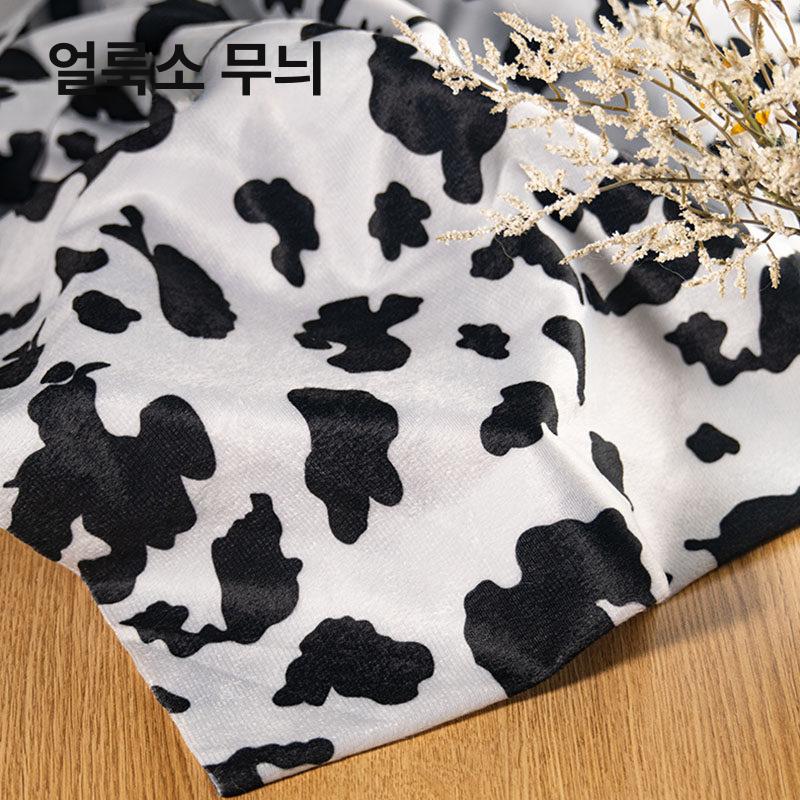 안감 DIY 프린트 소재 호피 레오파드 원단 천 잠옷 스카프 가운 새틴 패브릭 - 상세 이미지 2