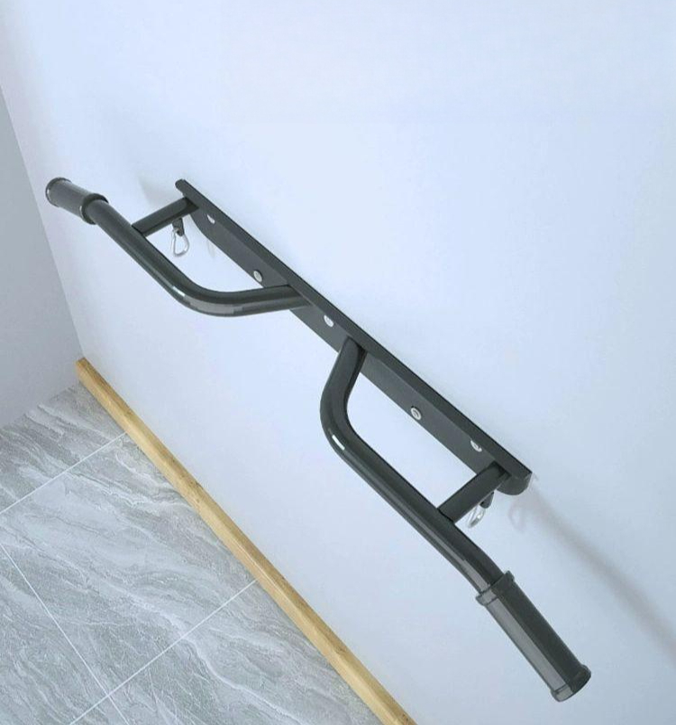 턱걸이봉 매달리기 풀업바 벽고정 메가톤 타공 대 철봉 검은 101.6x15.5cm 벽 단일 막대 - 상품 이미지