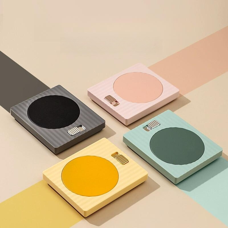 컵온열기 무선 머그컵 usb 워머 가열 컵받침 체리블라썸핑크 국가 표준 마카롱 - 상품 이미지