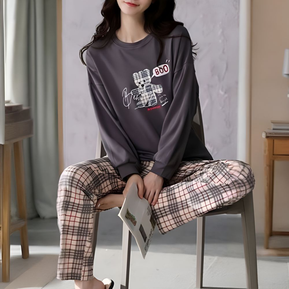 성인실내복 성인파자마 캐릭터동물잠옷 여행 라운드잠옷 이미지 7