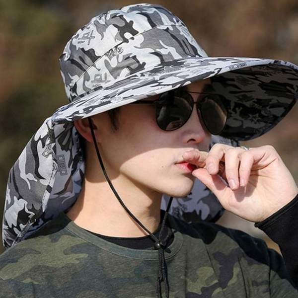 넓은 남성 사파리 모자 캠핑 여름 챙 모자 야외 - 상품 이미지
