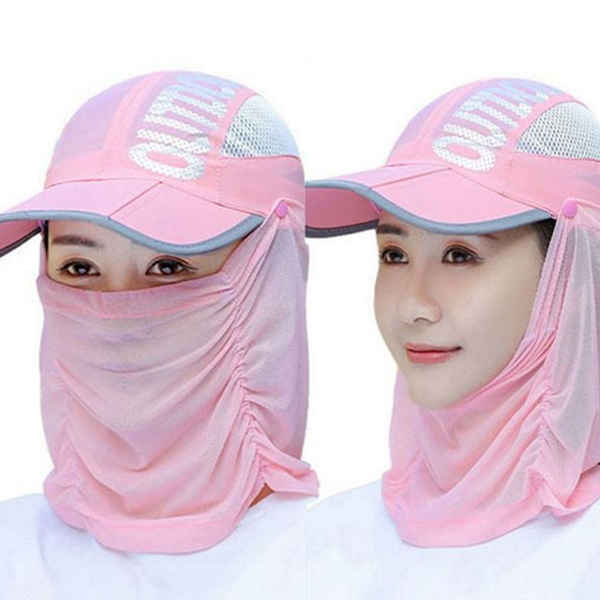 탈부착 여성 자외선 차단 모자 마스크 여성 햇빛 가리개 모자 - 상품 이미지