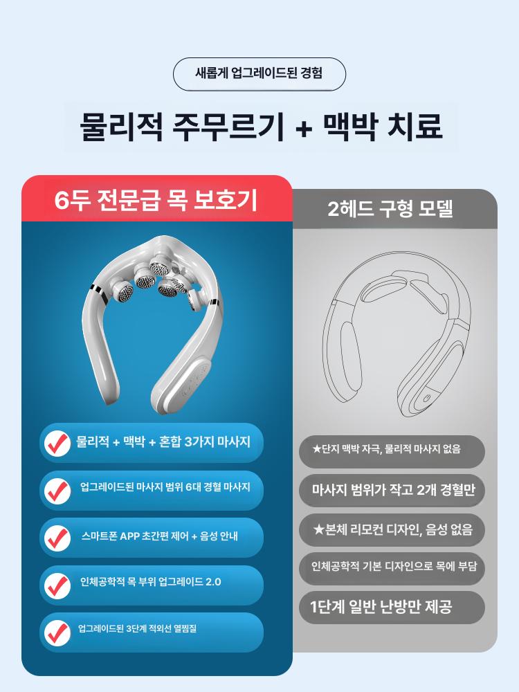 목 마사지기 경추 반죽 온찜질 다기능 뒷목 보호대 목 - 상세 이미지 5