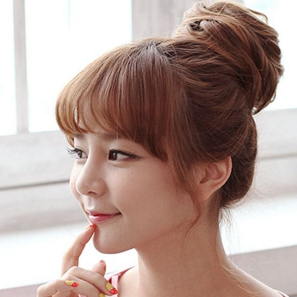 셀프 여성 똥머리 가발 웨이브 곱창 가발 데일리 고열사 풍성 - 상품 이미지