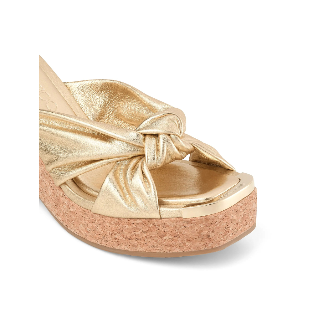 지미 추 여성 샌들 SS26 AVENUE WEDGE 110 MNA GOLD - 상세 이미지 5