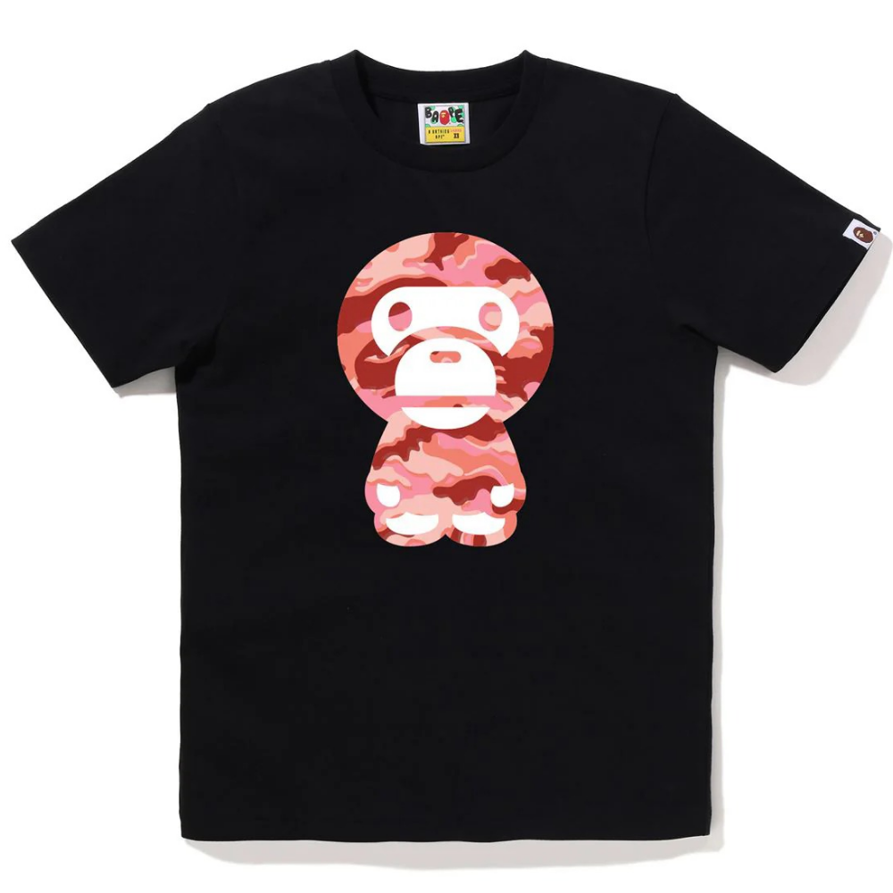 베이프 우먼즈 반팔티 GLITCH WOODLAND CAMO BIG BABY MILO TEE 2M30-210-021 - 상품 이미지