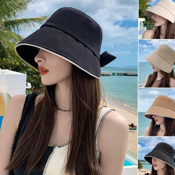 경량 여성 버킷 햇 데일리버킷 버킷 햇 여름 리본 - 상품 이미지