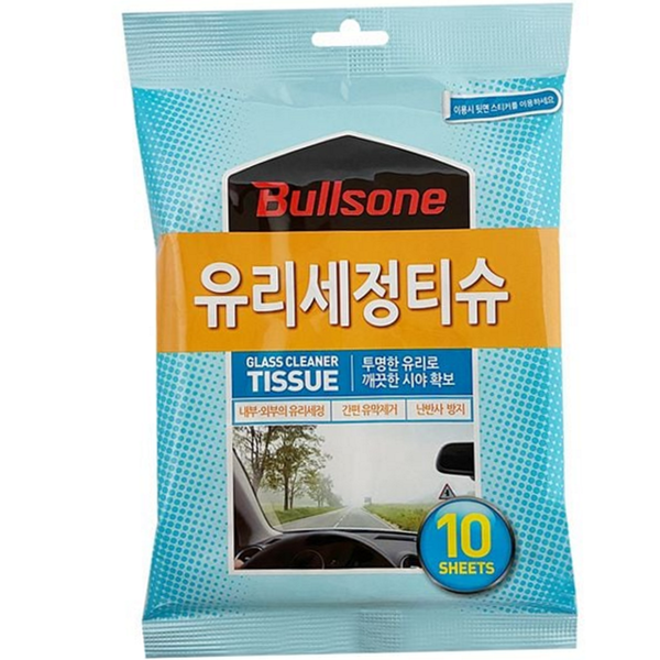 자동차 유리 클리너 티슈 유막 차량 유리 세정 물티슈 방지 - 상품 이미지