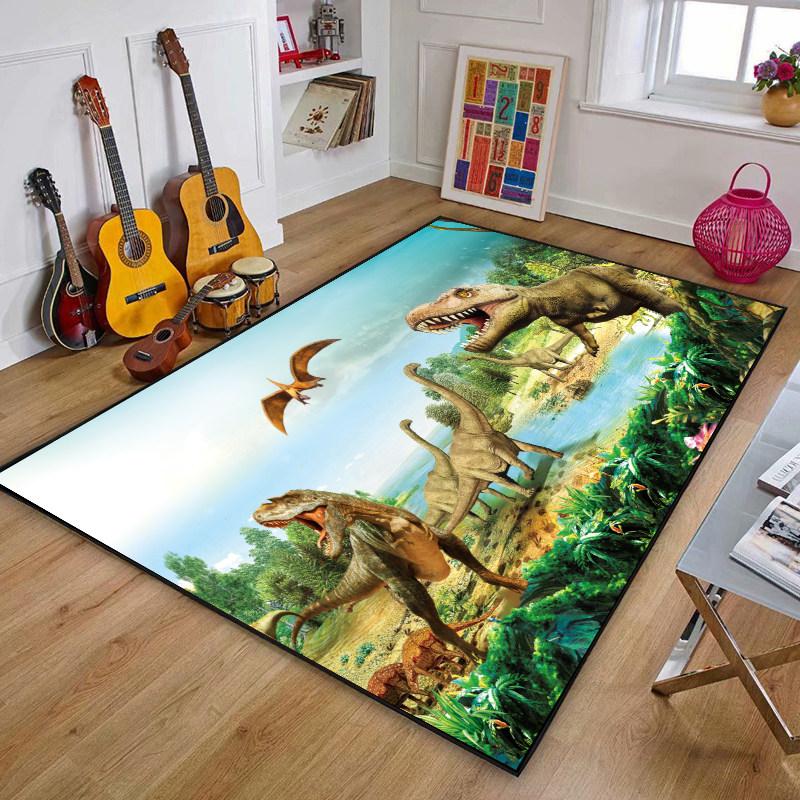 3D 입체 공룡 러그 미끄럼방지 카페트 귀여운 디자인 거실 침실 매트 다이노소어-17 60x90cm - 상세 이미지 4
