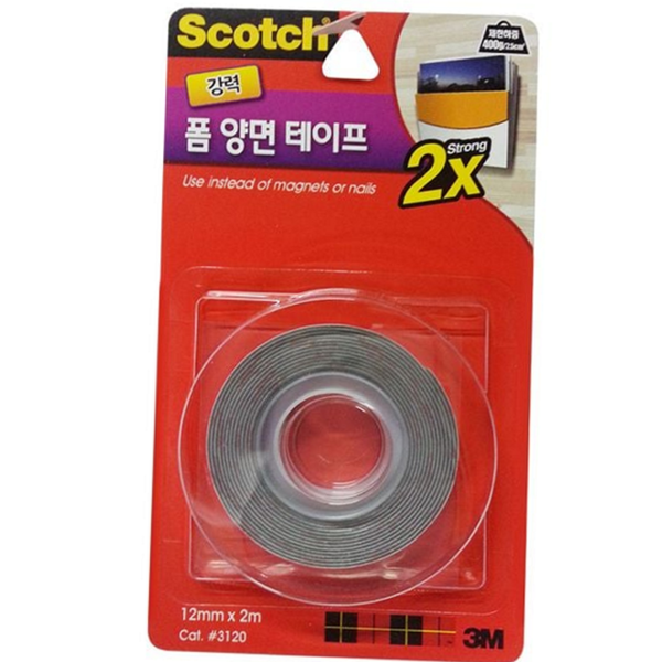 두꺼운 폼 양면 테이프 고강도 강력 양면 테이프 부착용 홈데코 - 상품 이미지