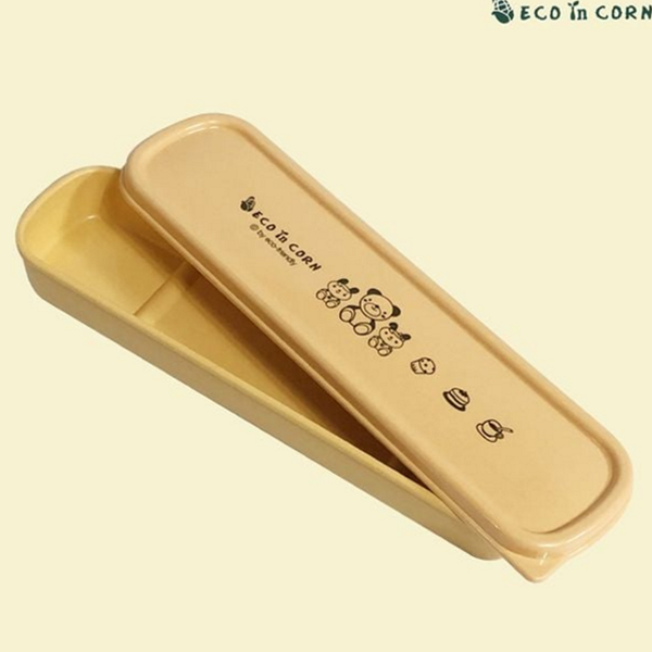 휴대용 옥수수 수저 케이스 수저집 어린이 수저 통 작은 도시락 - 상품 이미지
