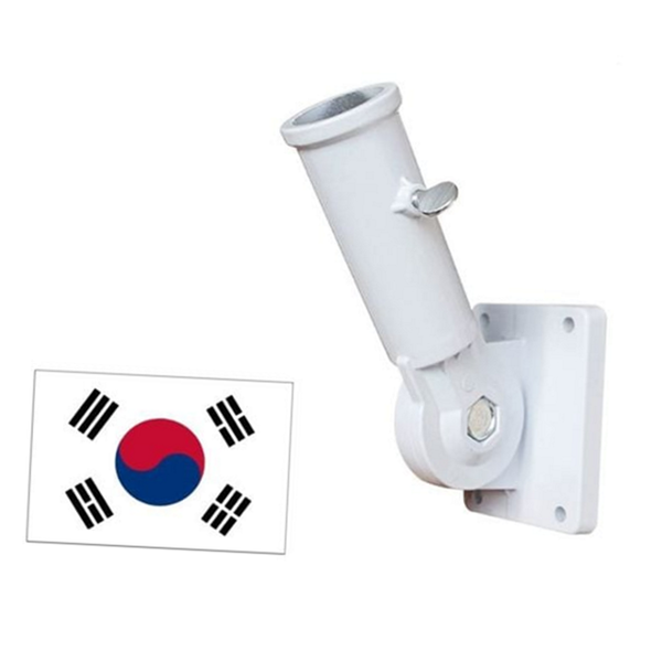 회전형 국기 꽂이 벽걸이 깃대 꽂이 알루미늄 튼튼한 태극기 야외 - 상품 이미지