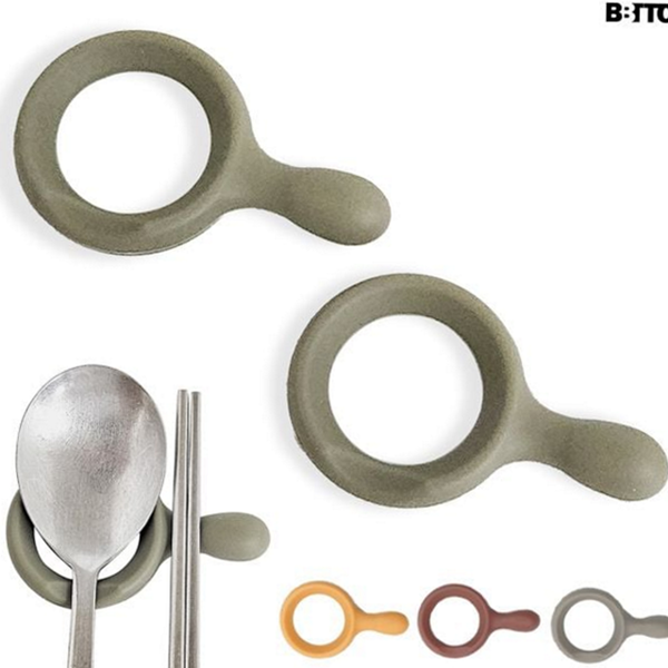 2p 실리콘 수저 받침 젓가락 실리콘 커트러리 받침 주방 테이블 - 상품 이미지
