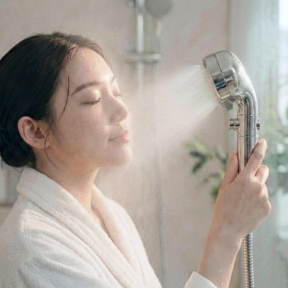 헴마픽스 안개분사 절수 온오프 샤워기헤드 코티사우나 필터 샤워기 샤워필터 6개 포함