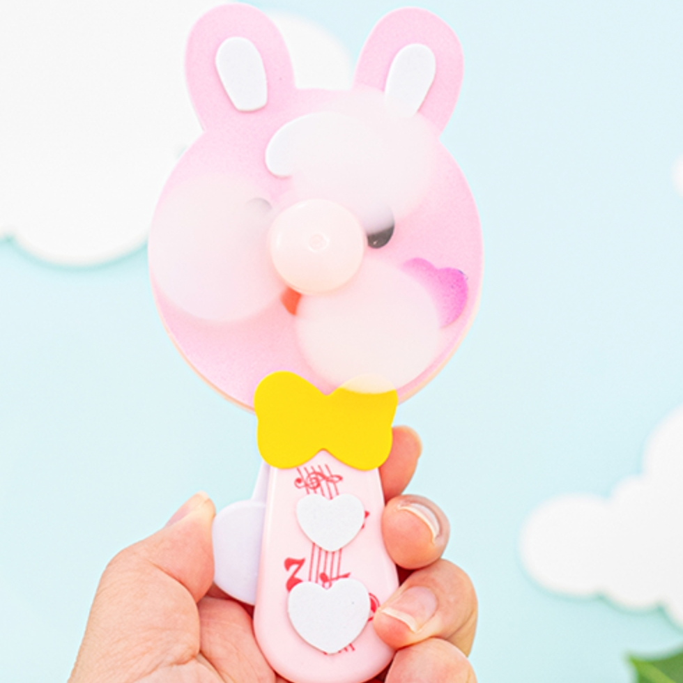 안전프로펠러 EVA토끼 고양이 자가발전손선풍기 수동형손선풍기 - 상품 이미지