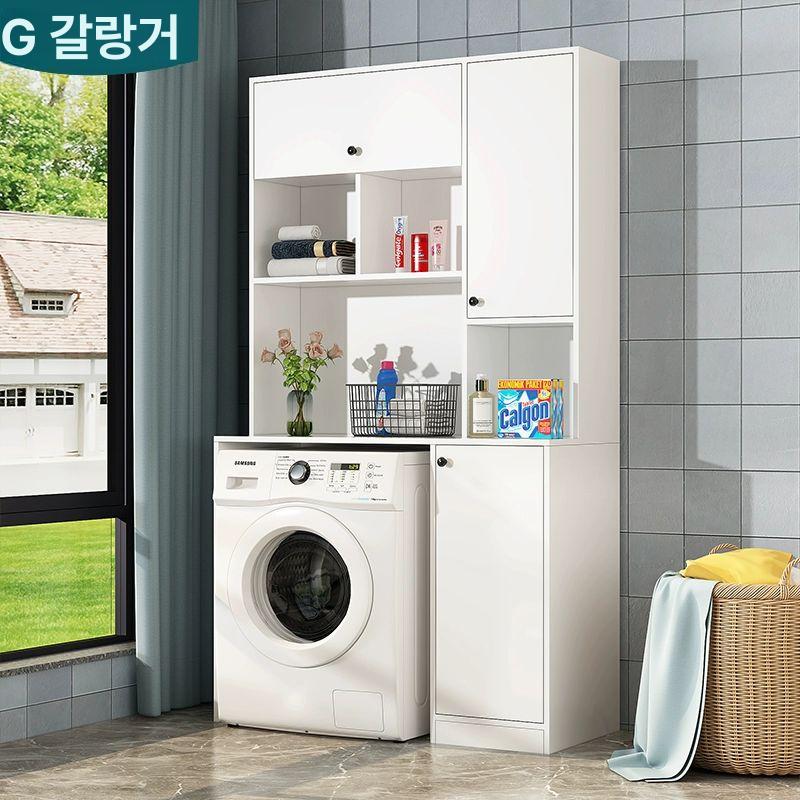 세탁실 수납장 틈새장 선반 세탁기 이동식트롤리 트레이 철제 - 상세 이미지 3
