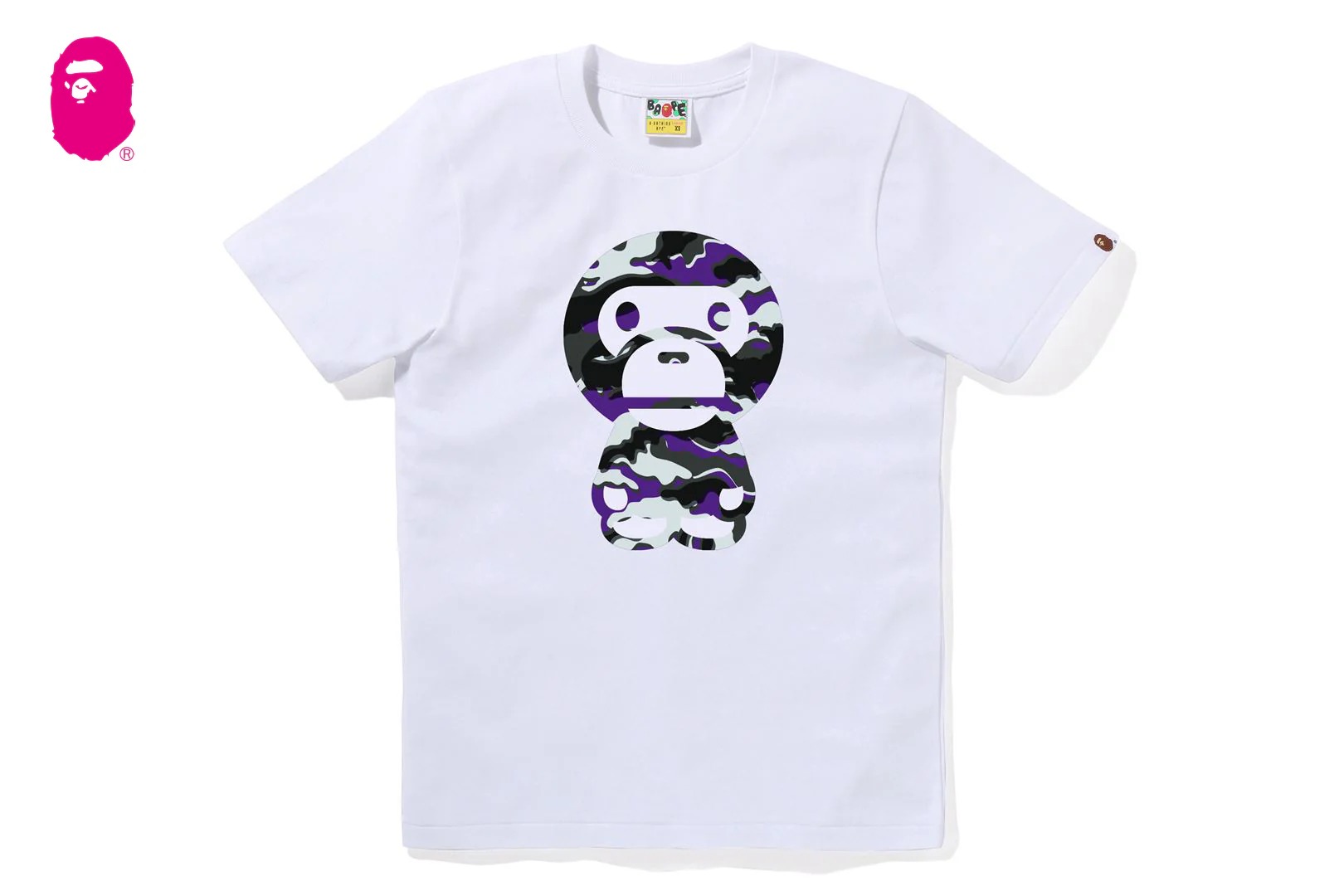 베이프 우먼즈 반팔티 GLITCH WOODLAND CAMO BIG BABY MILO TEE 2M30-210-021 - 상세 이미지 2