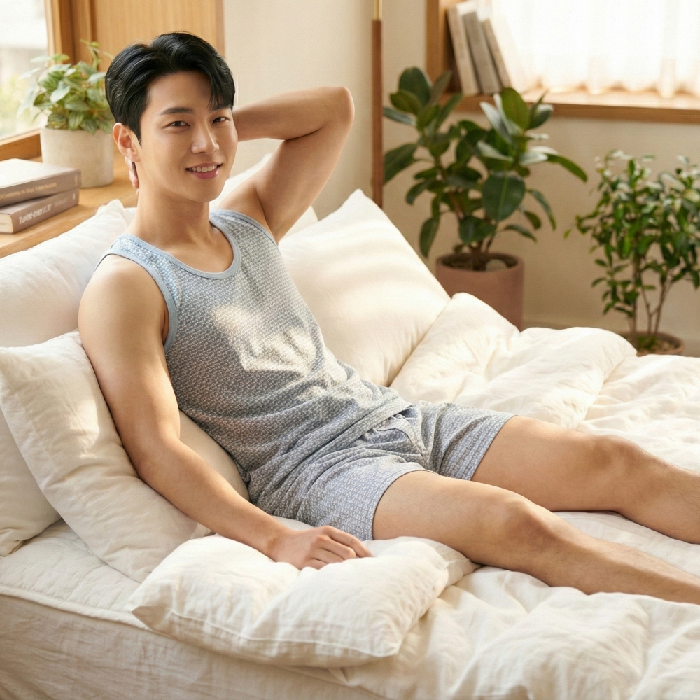 소울미스킨 편안한 면 남자 런닝셔츠 순면 남성 나시 언더웨어 속옷 3매 세트 - 상세 이미지 4