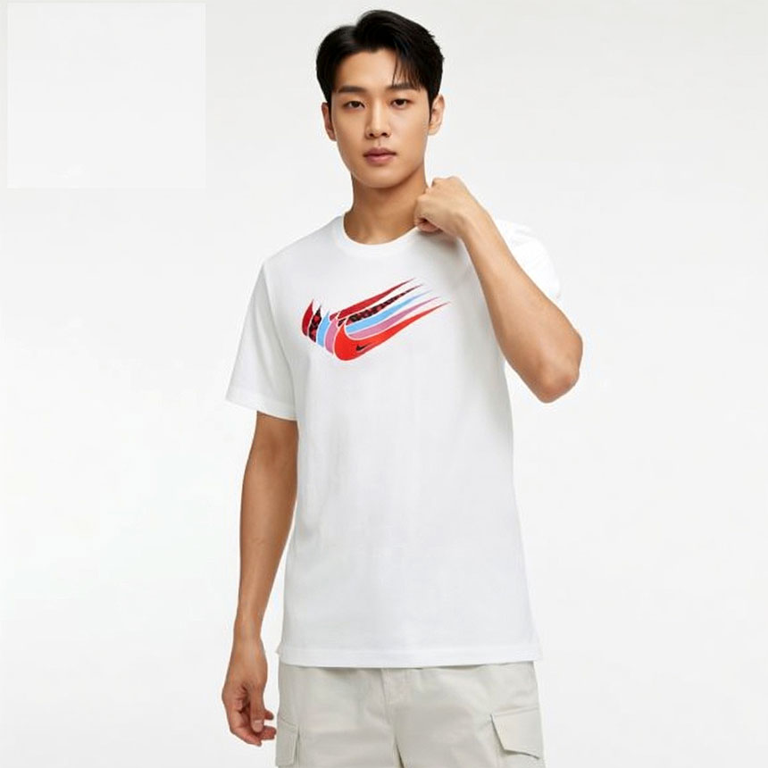 [창고정리] 나이키 드라이핏 스우시 남여공용 코튼 반팔 티셔츠 DZ4575-010(화이트), S 이미지 2