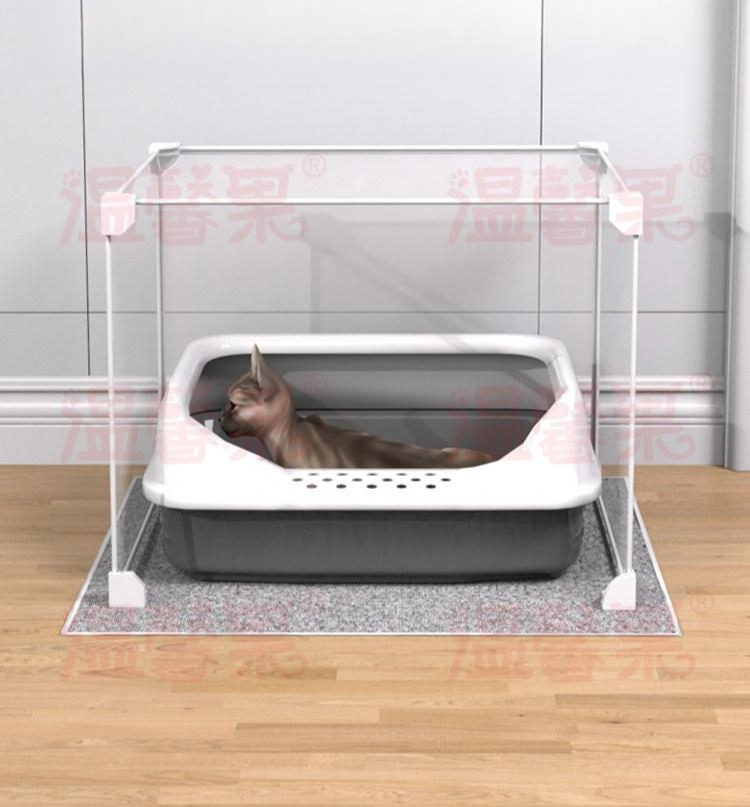 펜스 투명 고양이 사막화방지 가림막 화장실 강아지 투명  - 상품 이미지