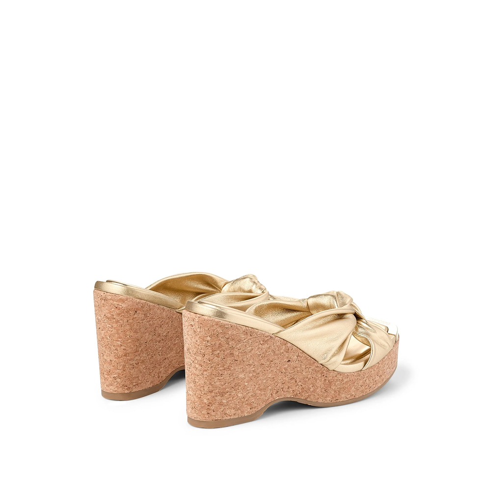 지미 추 여성 샌들 SS26 AVENUE WEDGE 110 MNA GOLD - 상세 이미지 4