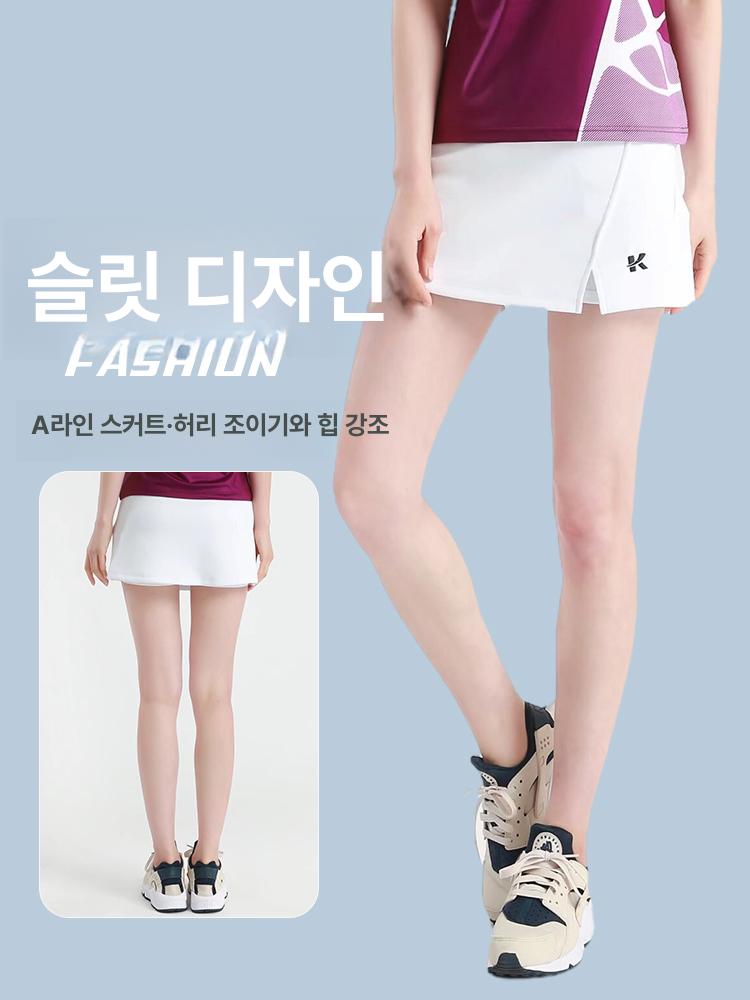 여자 탁구복 스커트 상의 러닝 바지 유니폼 티셔츠 스포츠웨어 운동복 세트 여성용 - 상세 이미지 4