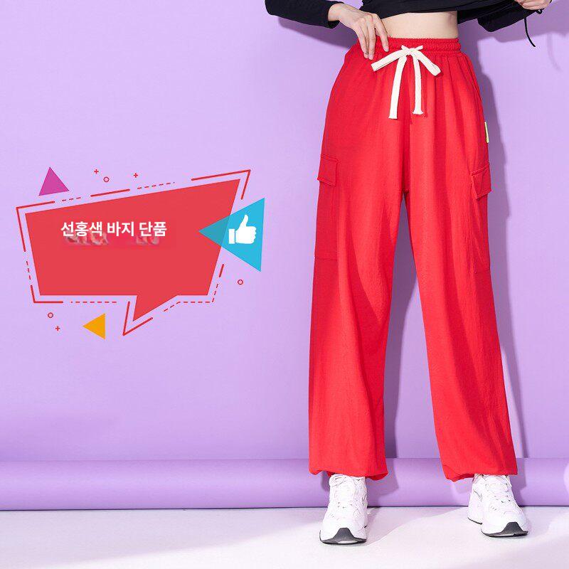 조거 와이드핏 체조 팬츠 스텝댄스 시크한 - 상세 이미지 4