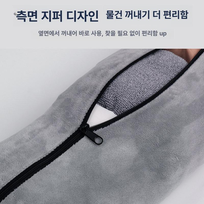 목베개 가방 휴대용 U자베개 여행용 기내용 대형 수납포켓 백  이미지 6