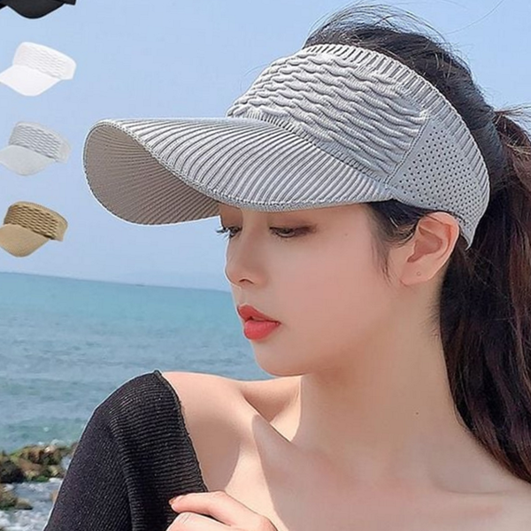 데일리 여성 썬 캡 모자 와이드 여성 메쉬 썬 캡 - 상품 이미지