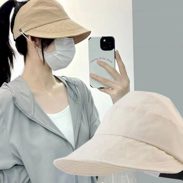 가벼운 여성 썬 캡 휴대용 마스크 캡 모자 자외선 보호 - 상품 이미지