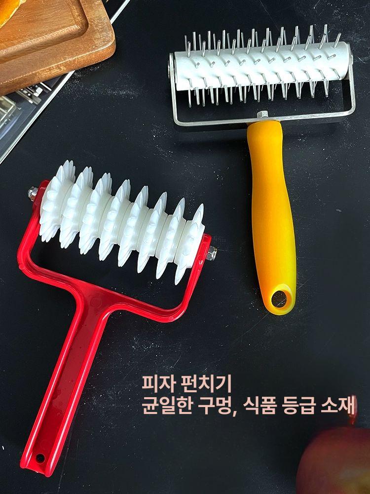 피자 스파이크 롤러 (2+1) 고급 제과 빵 커터 반죽용 - 상세 이미지 2