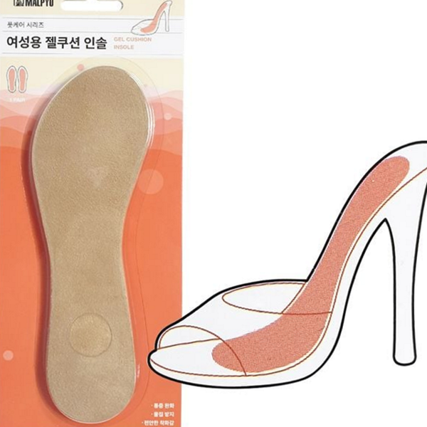 뒷꿈치 신발 패드 발바닥 하이힐 젤 쿠션 깔창 보호 - 상품 이미지