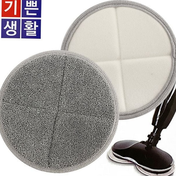 회전식 전동 물걸레 패드 극세사 물걸레 패드 교체 리필 원형 - 상품 이미지