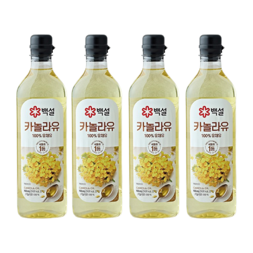백설 카놀라유 900ml x4개 식용유 - 상품 이미지