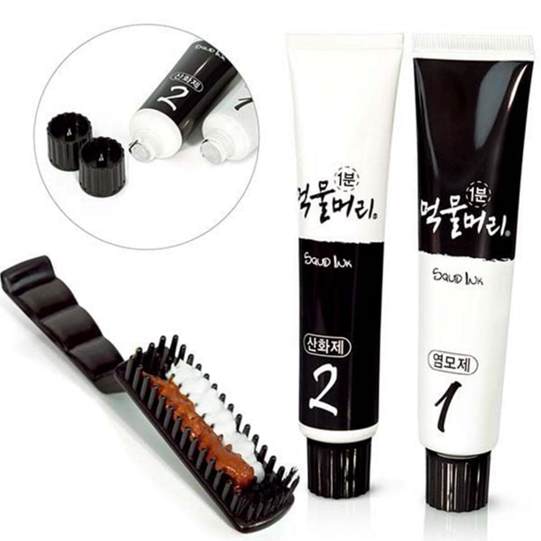 순한 오징어 먹물 염색 약 셀프 새치 염색 약 천연 - 상품 이미지